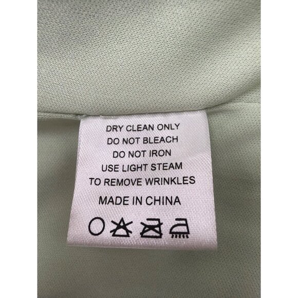 Azazie Womens Sage Green Polyester Halter Maxi Dress Pleated Elegant Gown Slit S - Picture 9 of 11